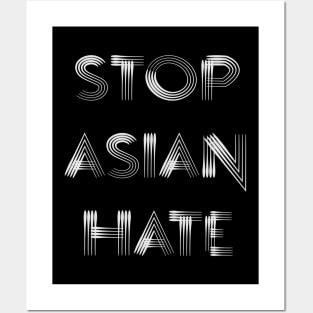 "Stop Asian Hate" Written with Lines Posters and Art